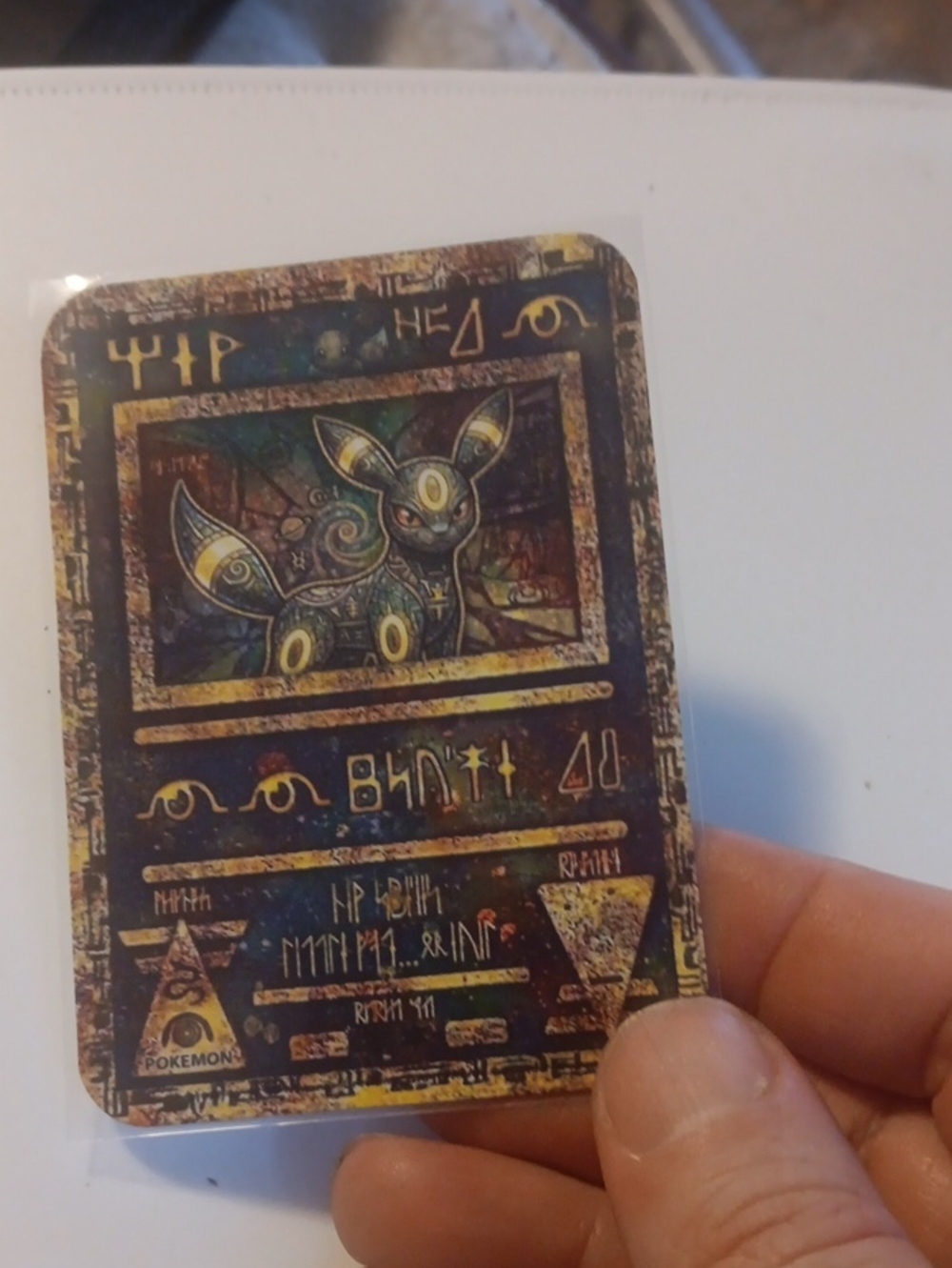 Pokemon Umbreon Ancient Mural Card - Black, Gold, Blue